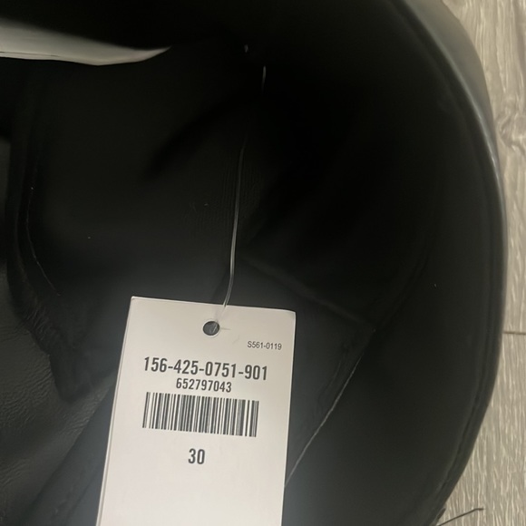 Abercrombie Vegan Leather 90s Straight Pant NWT Women - Picture 5 of 7